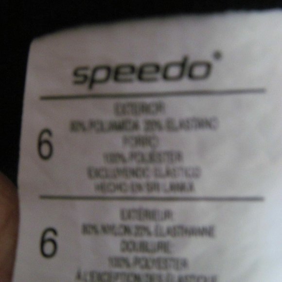 Speedo Competition Swimsuit Size 6 Lined One Piece Swimwear Print - Picture 15 of 16
